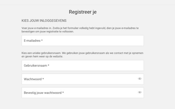 gebruikersnaam en wachtwoord