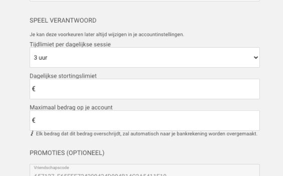 limieten instellen