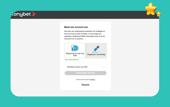 TonyBet registratie stap 2