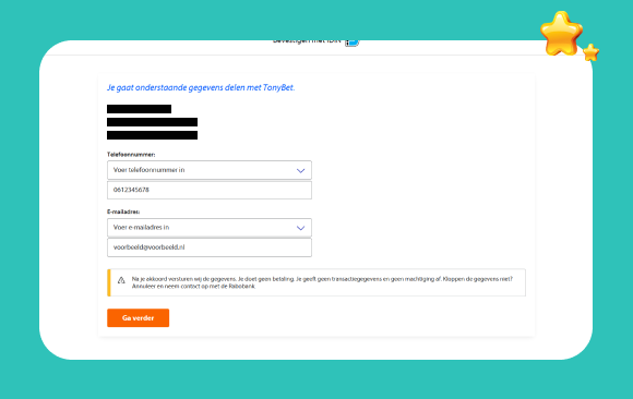 TonyBet registratie stap 4
