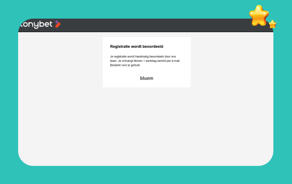 TonyBet registratie stap 10