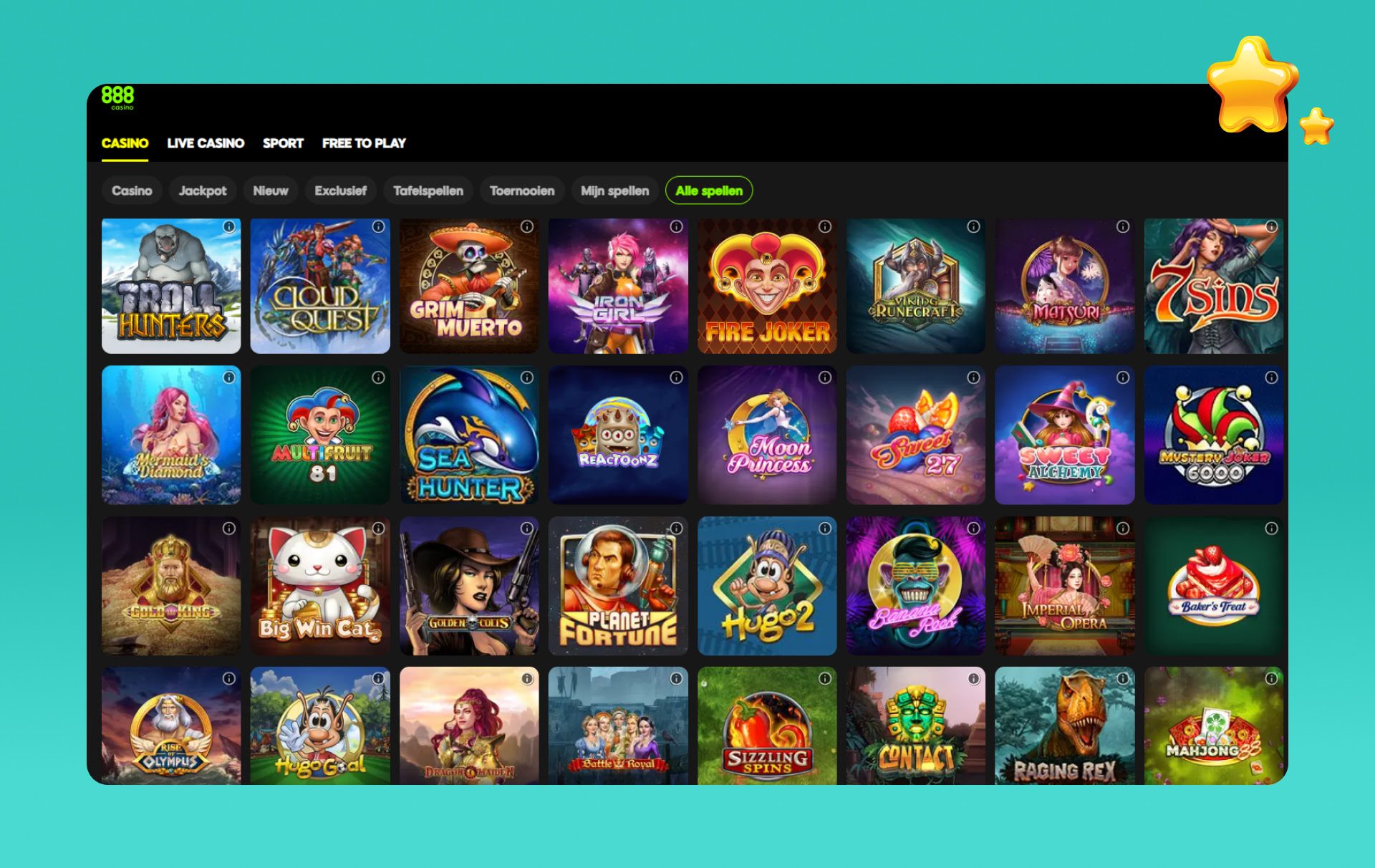 888 printscreen Casino logo