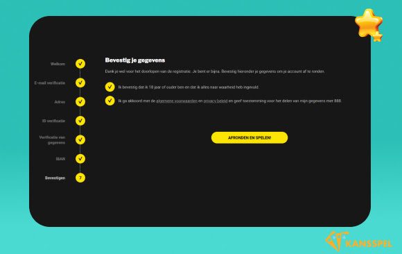 888 casino how to - stap 10 Bevestigen en afronden